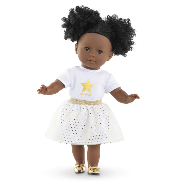 Ensemble jupe & t-shirt ivoire & or - Ma Corolle 36 cm