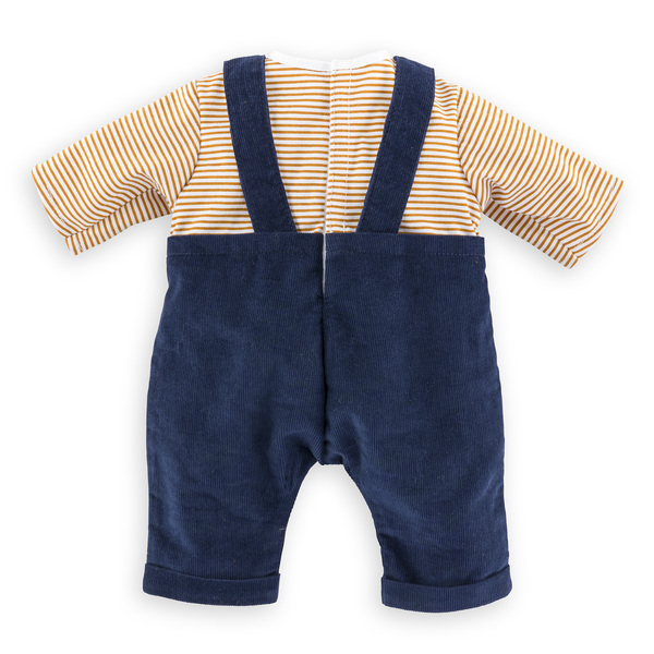 T-shirt et salopette marine - Poupon 42cm