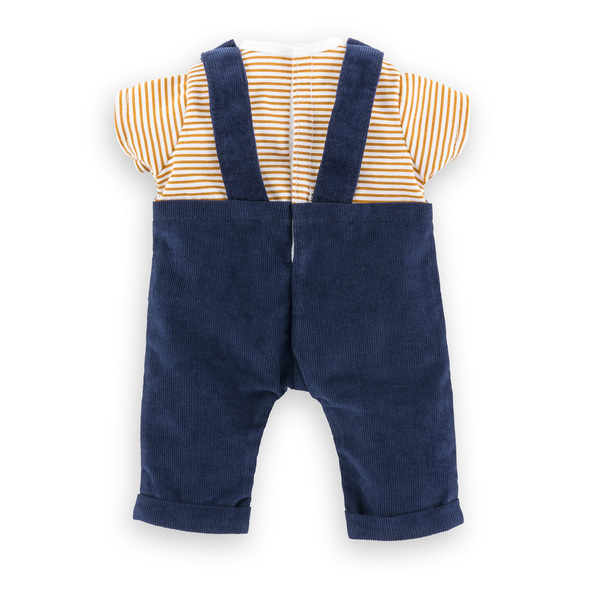 T-shirt et salopette marine - Poupon 30cm