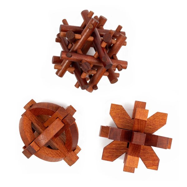 Set de casse-têtes en bois – Professor Puzzle – 3 pièces
