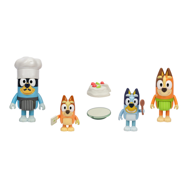 Pack de 4 figurines - BLUEY - La famille en cuisine