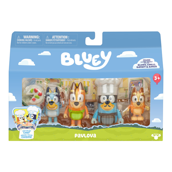 Pack de 4 figurines - BLUEY - La famille en cuisine