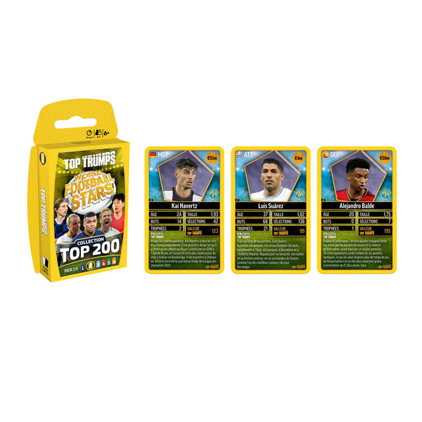 Cartes à collectionner Top Trumps World Football Stars Top 200 - Pack 2