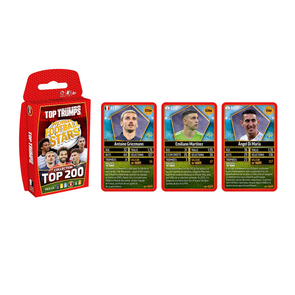 Cartes à collectionner Top Trumps World Football Stars Top 200 - Pack 4