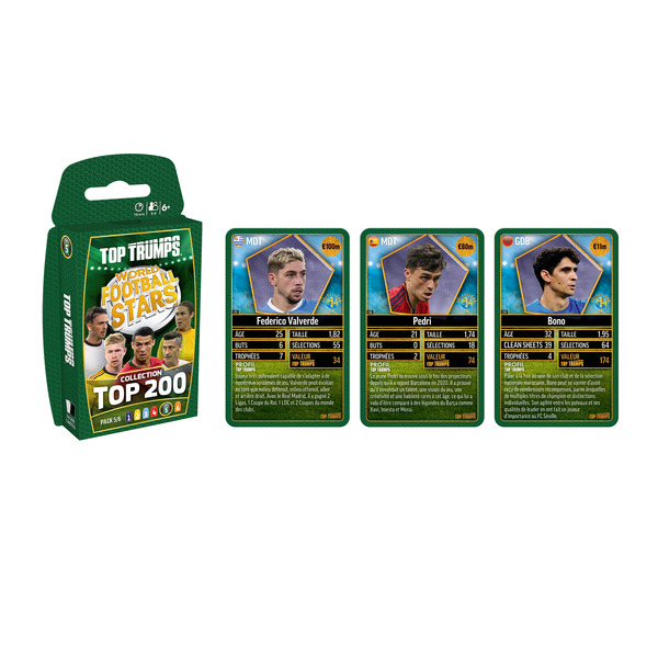 Cartes à collectionner Top Trumps World Football Stars Top 200 - Pack 5