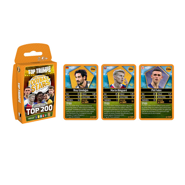 Cartes à collectionner Top Trumps World Football Stars Top 200 - Pack 6