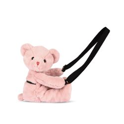 Ours en peluche rose- Sac bandouliere  - 30 cm
