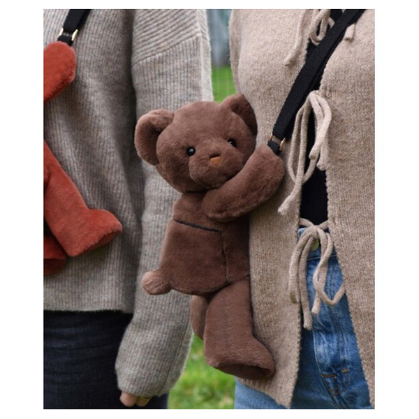 Ours en peluche Marron Sac bandouliere  - 30 cm