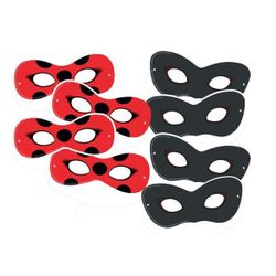 Miraculous - Pack 8 masques LadyBug et ChatNoir 