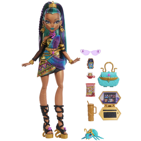 Monster High - Poupée Nefera De Nile Avec Lavish Et Accessoires