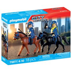 71877 - PLAYMOBIL - 2 policiers cavaliers