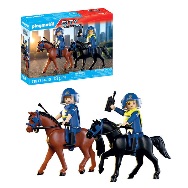 71877 - PLAYMOBIL - 2 policiers cavaliers