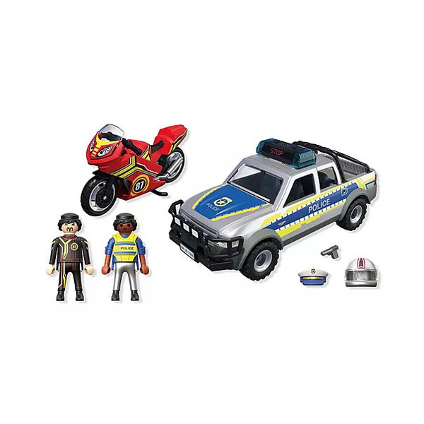 71875 - Playmobil City Action - Pick-up de police, moto & 2 personnages