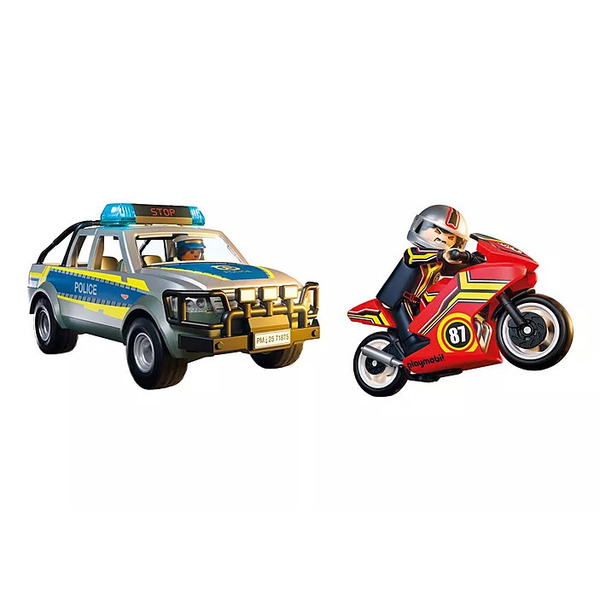 71875 - Playmobil City Action - Pick-up de police, moto & 2 personnages