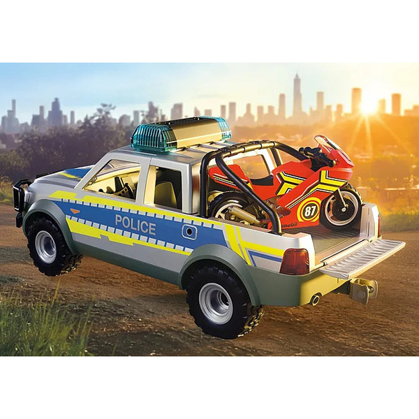 71875 - Playmobil City Action - Pick-up de police, moto & 2 personnages