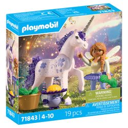 71843 - PLAYMOBIL - Licorne Lavande porte-bonheur avec fée