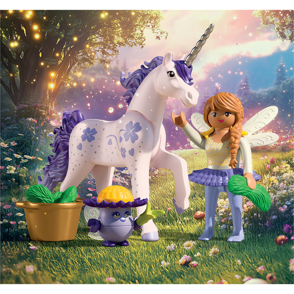 71843 - PLAYMOBIL - Licorne Lavande porte-bonheur avec fée