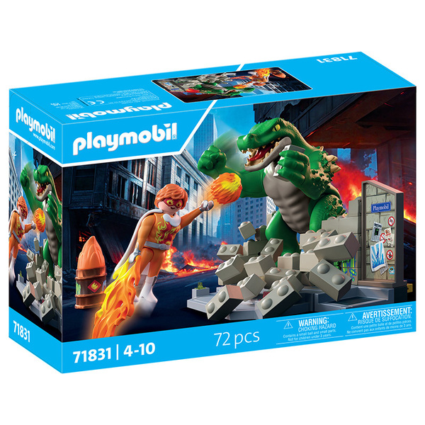 71831 - PLAYMOBIL - Les super-héros contre le lézard géant