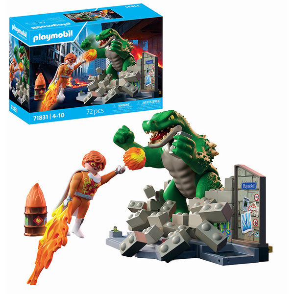 71831 - PLAYMOBIL - Les super-héros contre le lézard géant