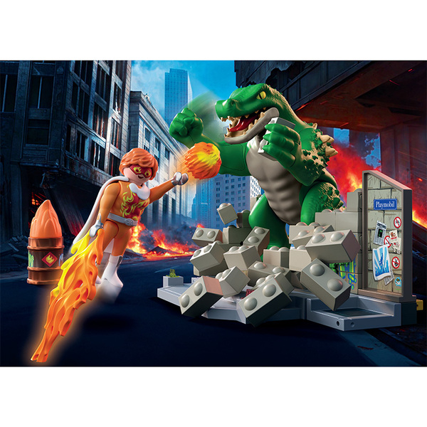 71831 - PLAYMOBIL - Les super-héros contre le lézard géant