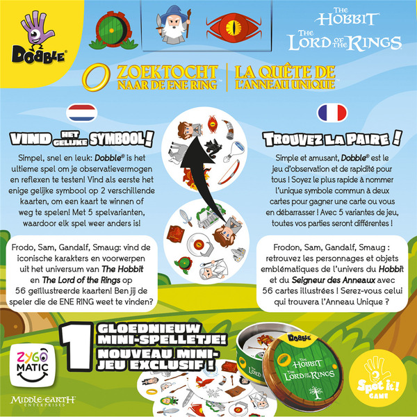 Dobble Seigneur Des Anneaux - Le Hobbit