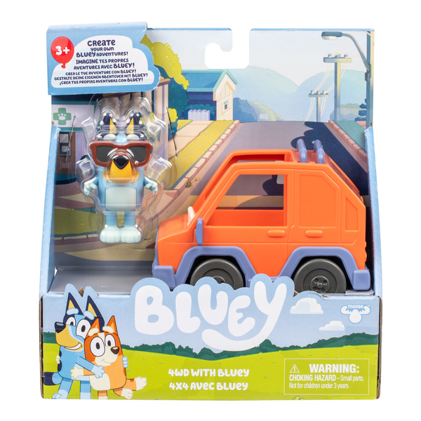 Véhicule et figurine Bluey (modèle aléatoire)
