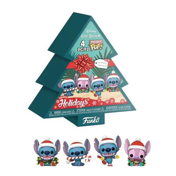 Coffret noël 4 figurines Stitch Funko Pocket POP! 