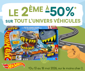 Véhicules Mattel : 2ème à -50%