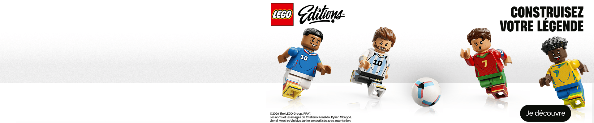 Construisez votre légende avec les sets LEGO FIFA